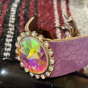 Large Cinch Style All Leather Cuff